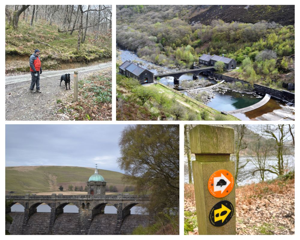 A montage of photos from a walk in the Elan Valley