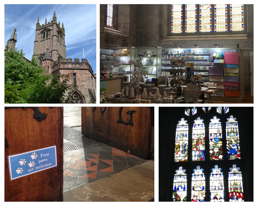 A montage of pictures of St. Laurence Church in Ludlow