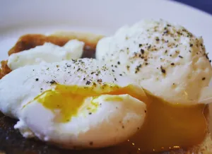 Locally sourced food, free range eggs